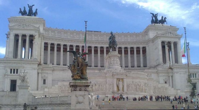 Le palais Vittorio Emmanuel 2 à Rome. Construit pour célébrer la réunification de l'Italie