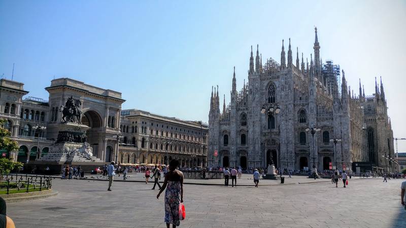 Milan, la place du Duomo